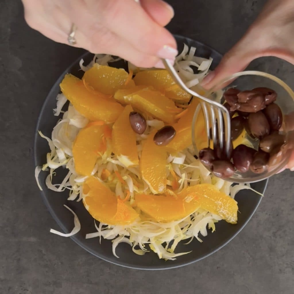 Salad with Belgian endive