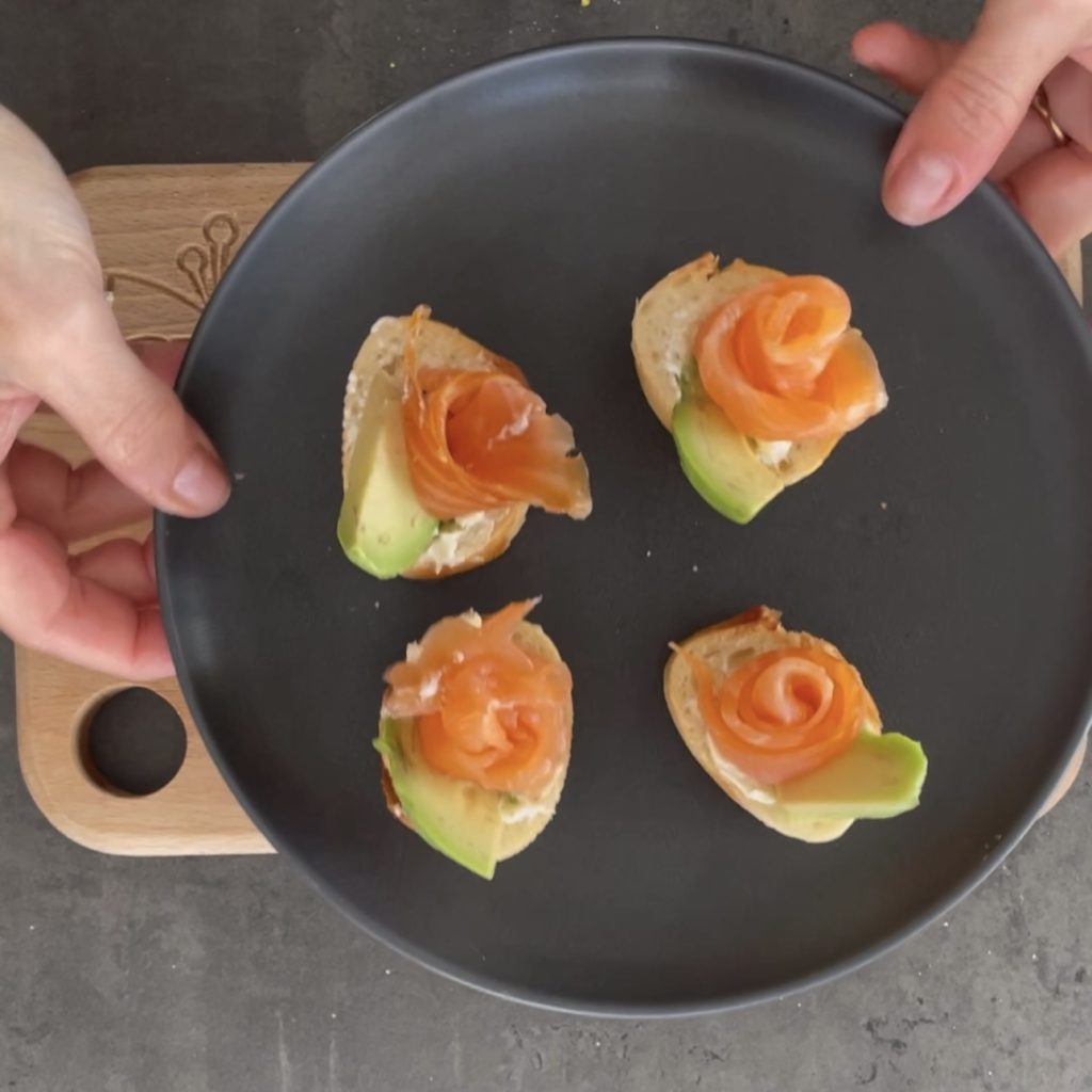 Salmon Roses no-cook appetizer