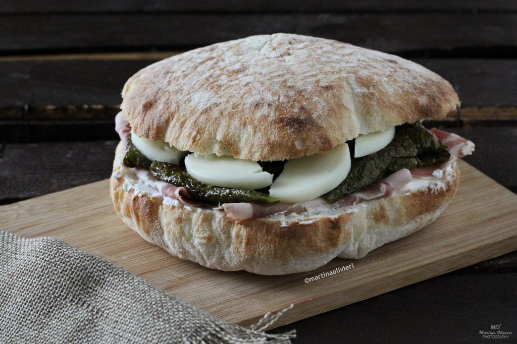 Sandwich with Loin, Cheese, and Friggitelli