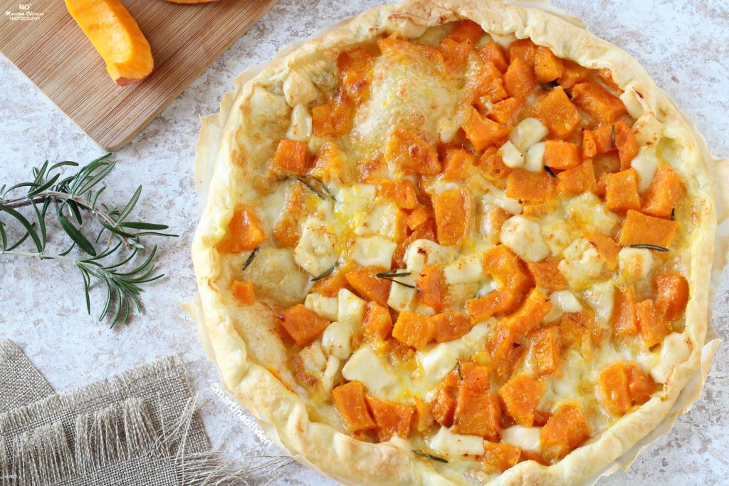Savory Pie with Honey Pumpkin and Scamorza Cheese