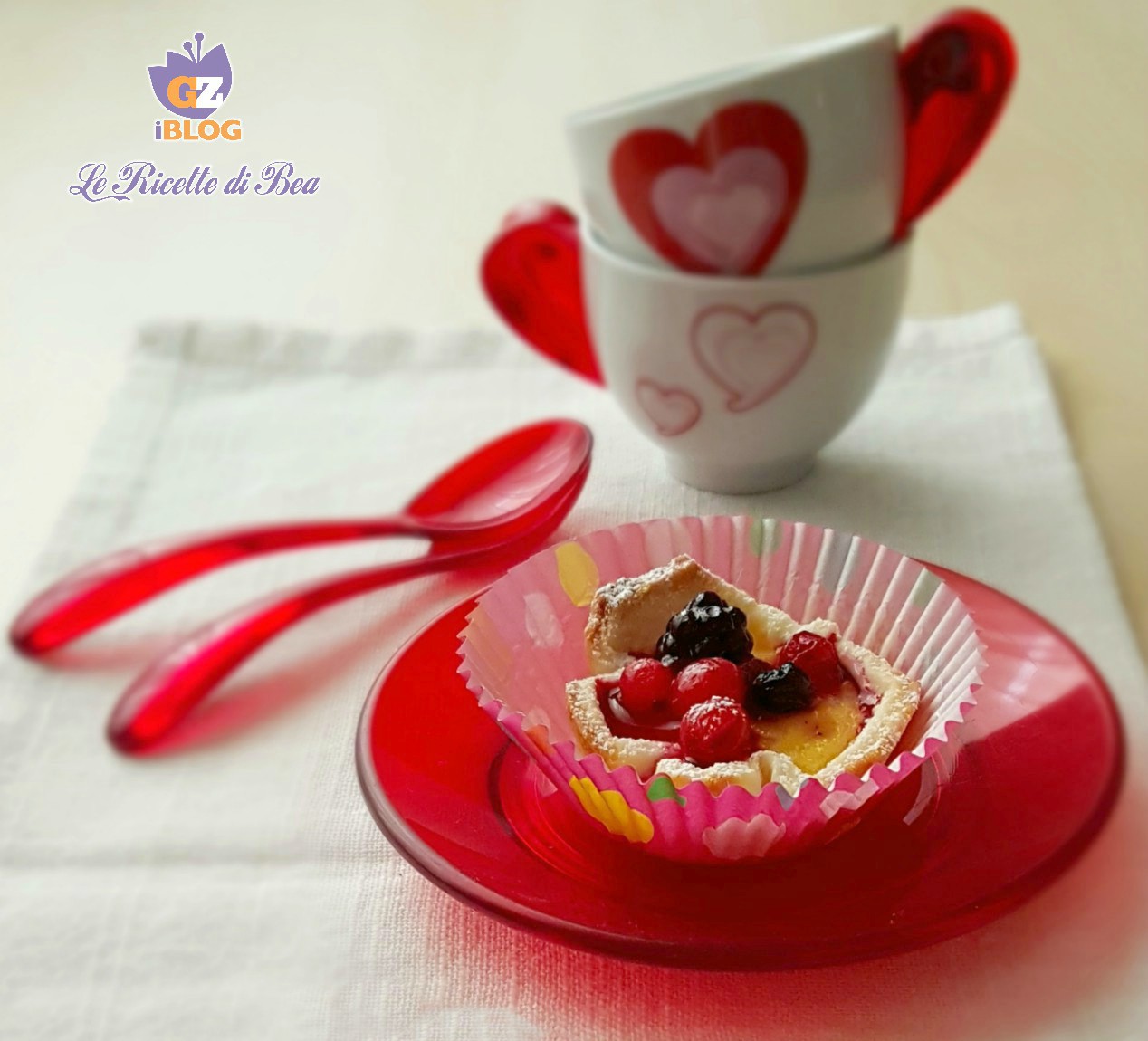 Shortcrust Pastry Baskets with Cream and Berries