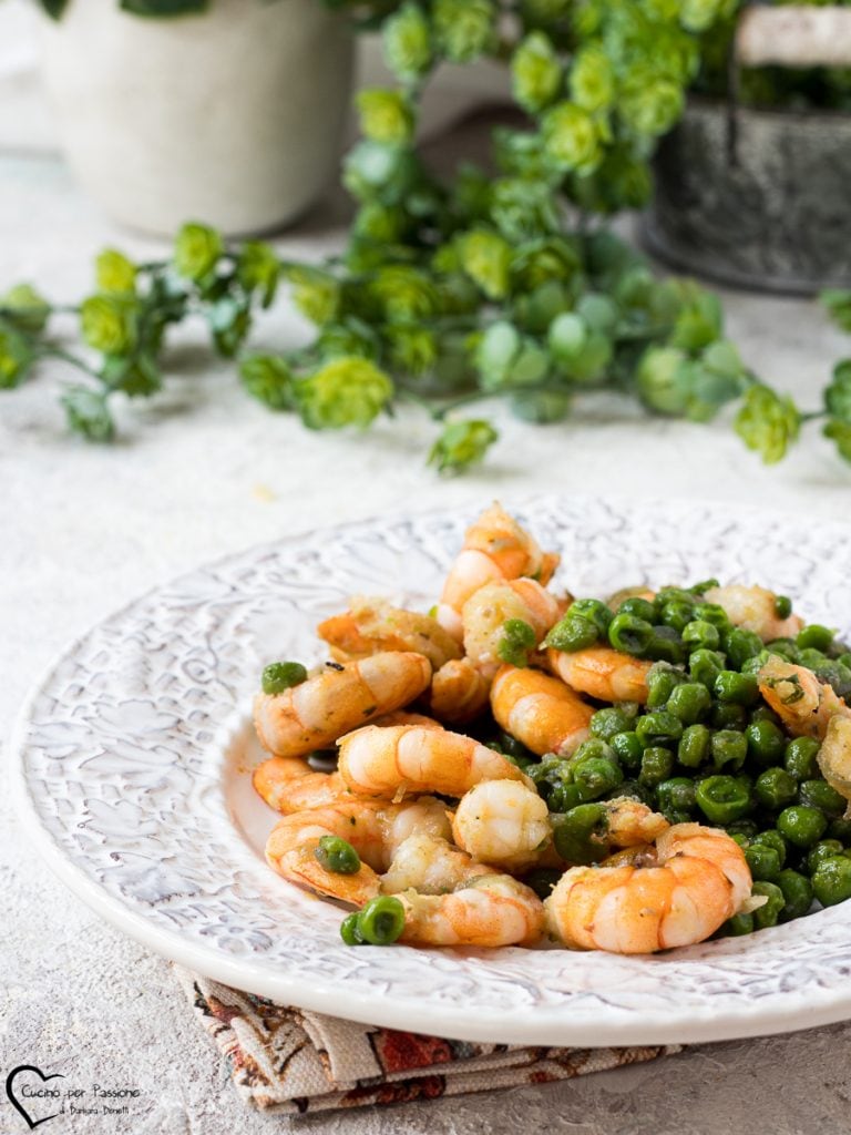 Shrimp and peas