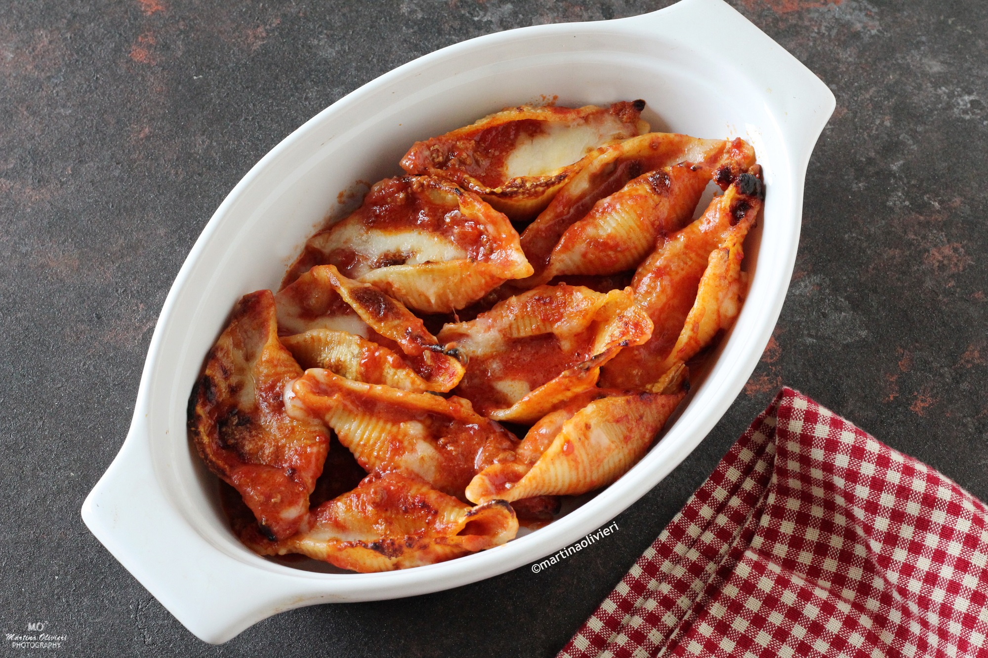 Stuffed Conchiglioni with Ragu and Bechamel