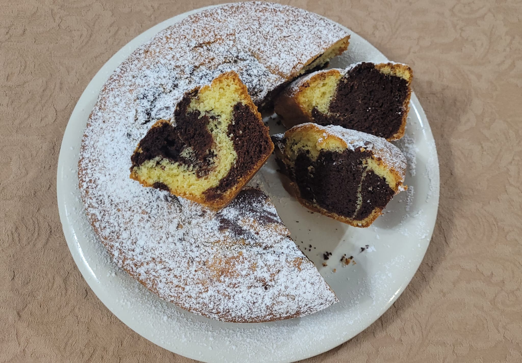 Two-Tone Bundt Cake in Air Fryer