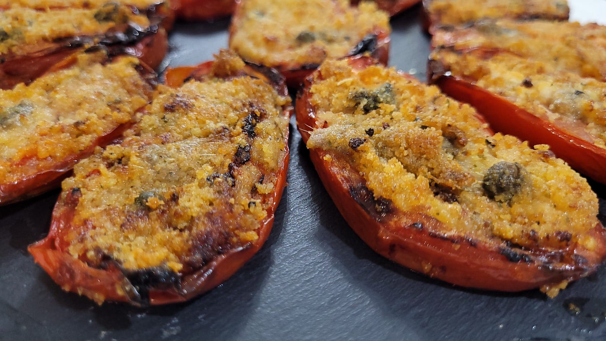 Gratinated Tomatoes in Air Fryer