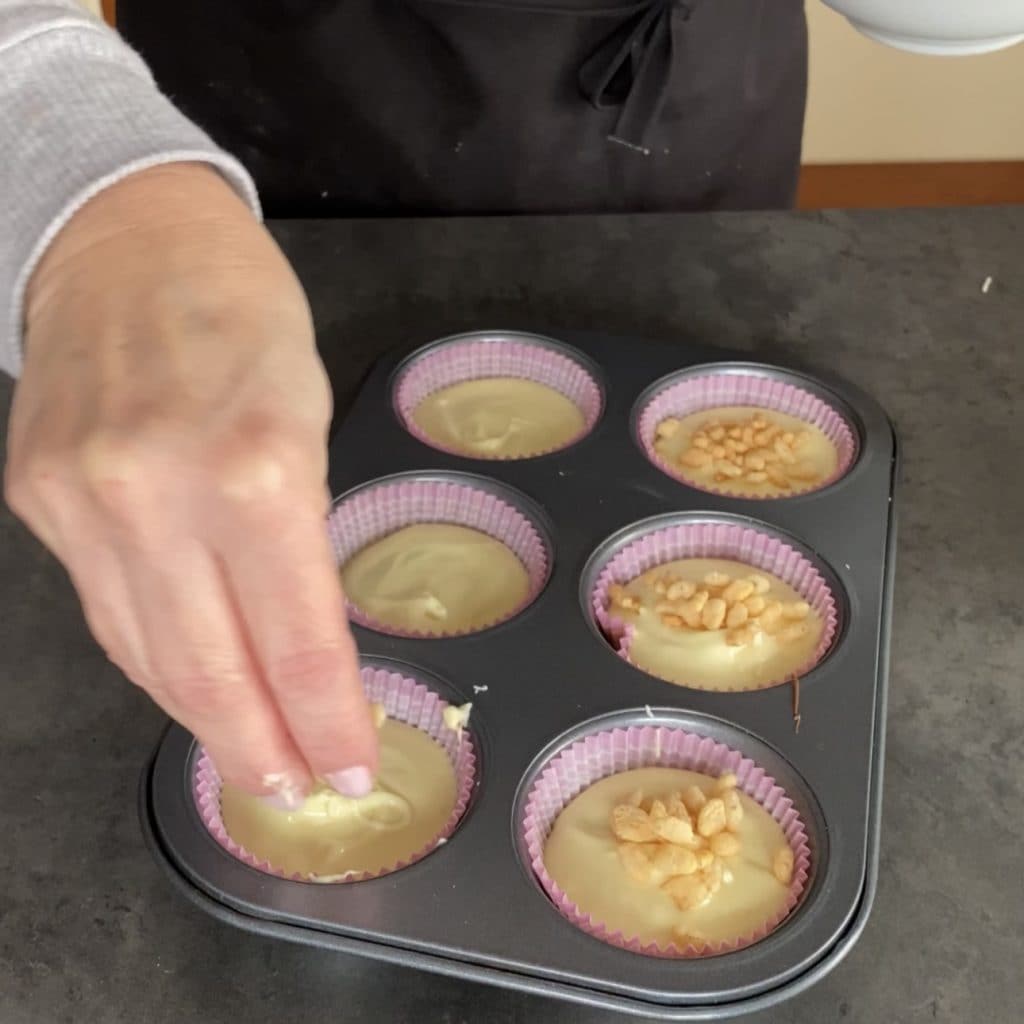 White chocolate and Nutella treats