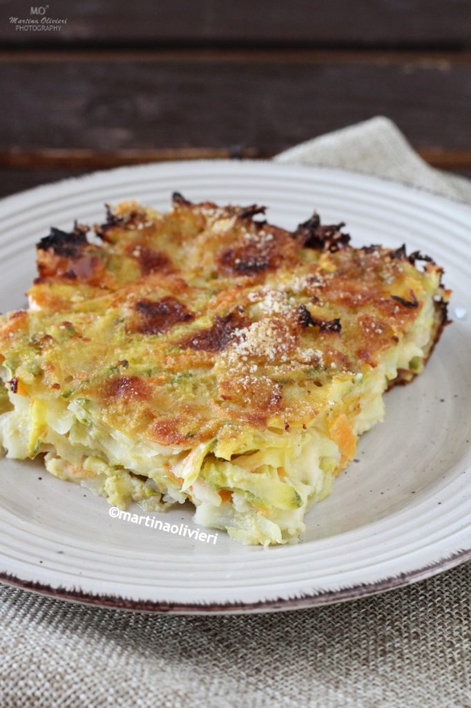 Zucchini and Carrot Casserole with Cheeses