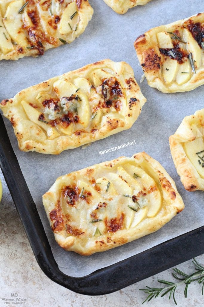 Apple and Gorgonzola Puff Pastries