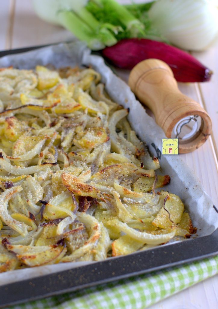 baked fennel, potatoes, and onions gp
