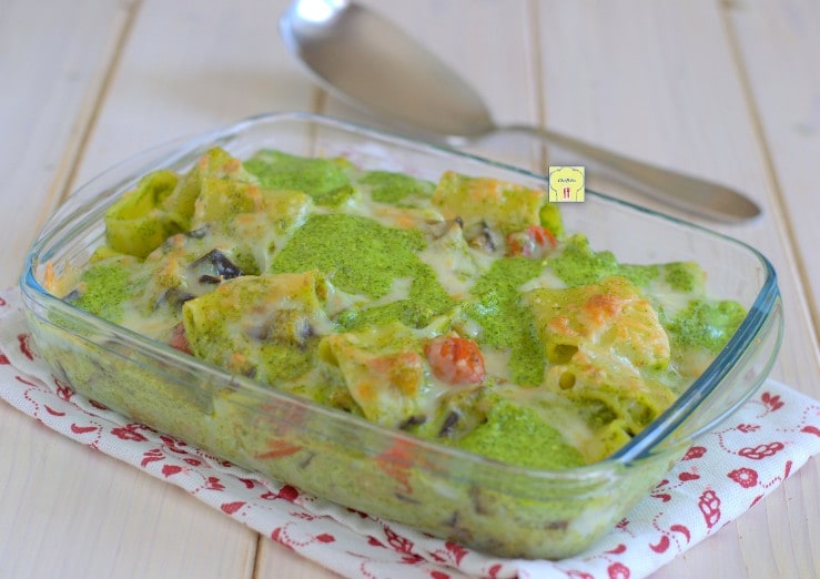 Baked Paccheri with Eggplants and Cherry Tomatoes