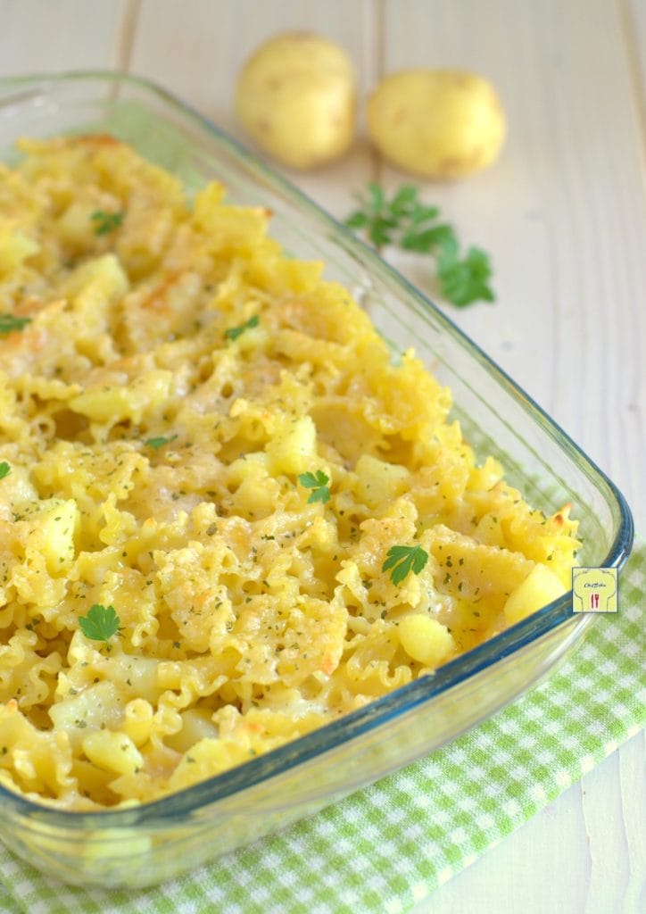 baked pasta and potatoes with provola gp