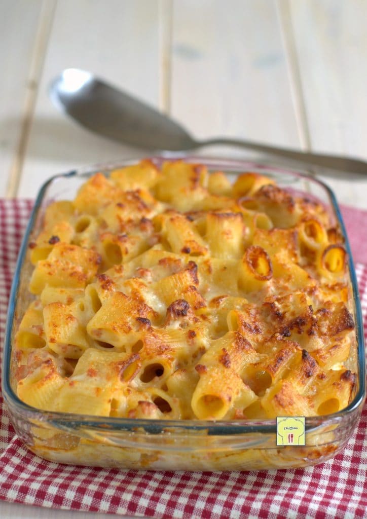 baked pasta with sausage and scamorza gp