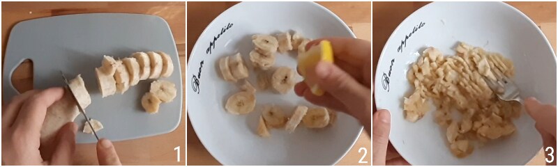 banana cookies with chocolate chips, egg-free flourless il chicco di mais 1 mash banana pulp