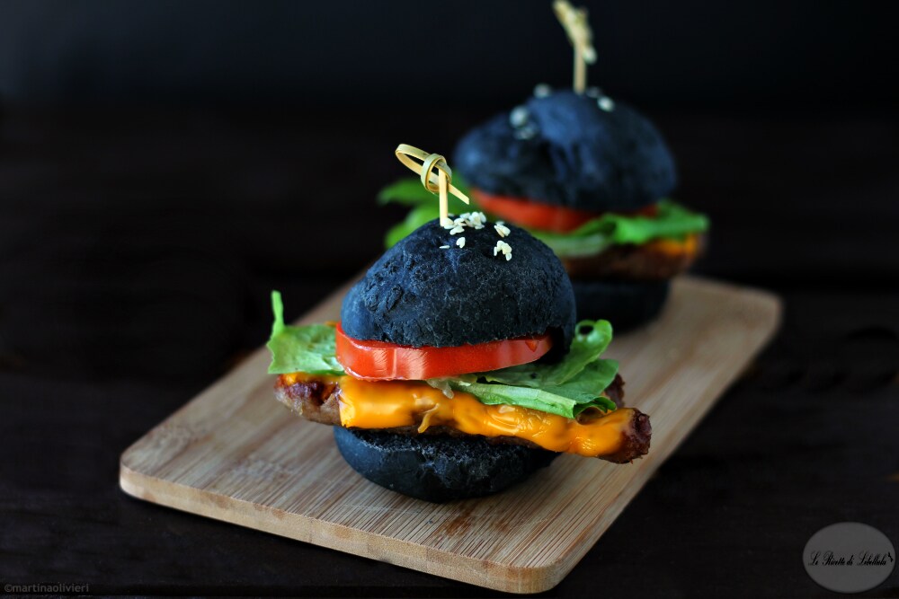 Black Sandwich with Sausage