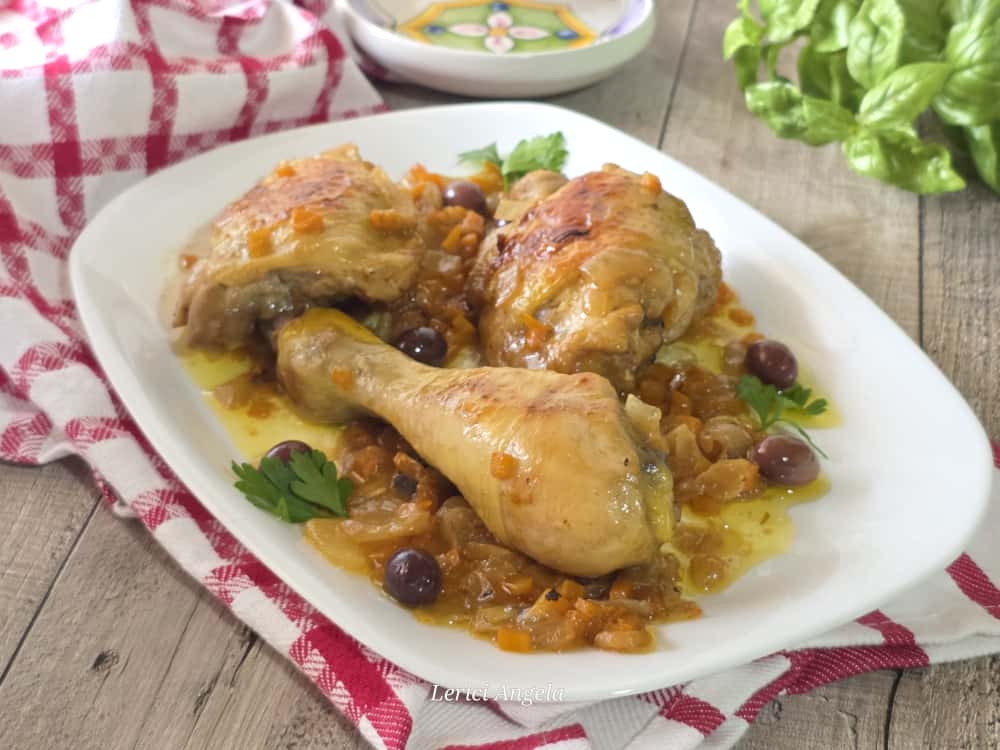 Sweet and Sour Chicken with Onions and Carrots