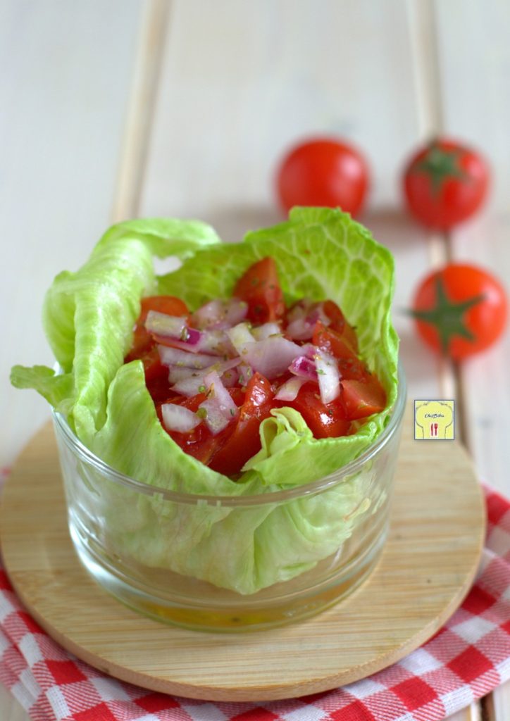 cherry tomato salad in lettuce leaves gp