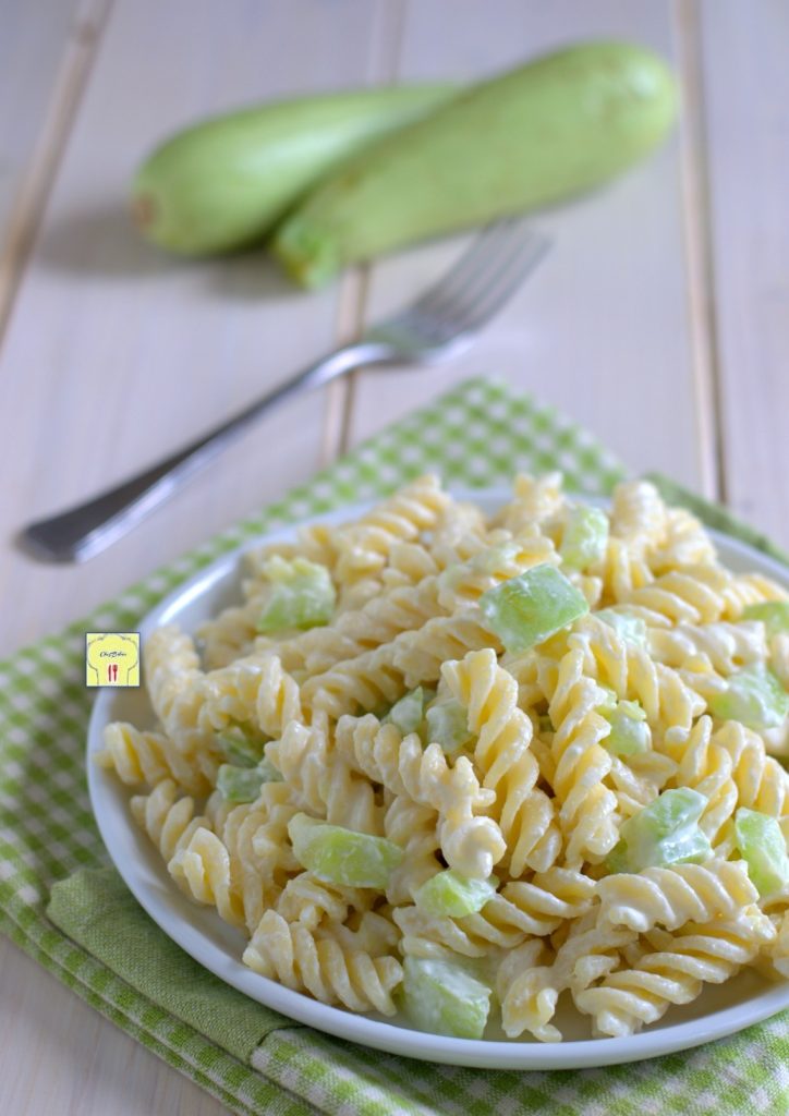 cold pasta with zucchini and spreadable cheese gp