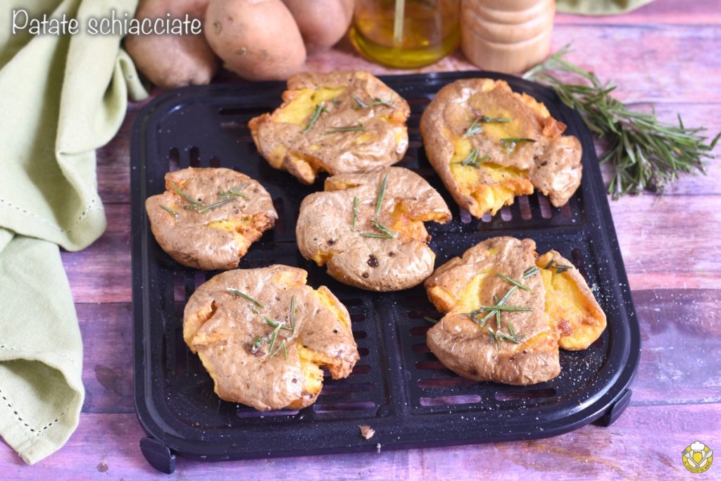 crispy tasty delicious air fryer or oven smashed potatoes quick potato side dish