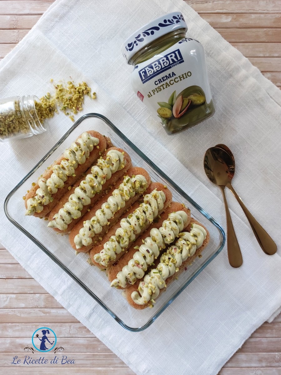 Pistachio Tiramisu without Whipped Cream and Eggs