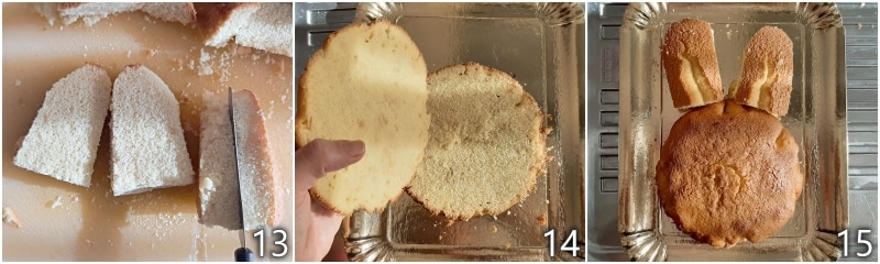 e. assemble the cake pieces to make Labubu's face