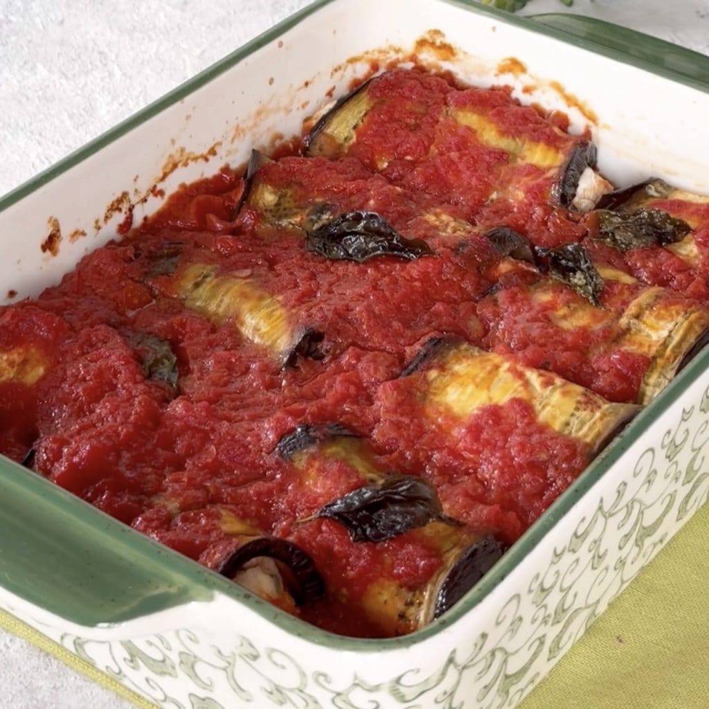 eggplant rolls with ricotta