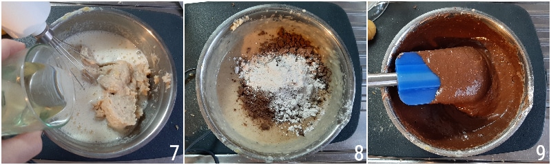 flourless chestnut and cocoa cake with boiled chestnuts soft moist dessert recipe gluten-free il chicco di mais 3 adding cocoa