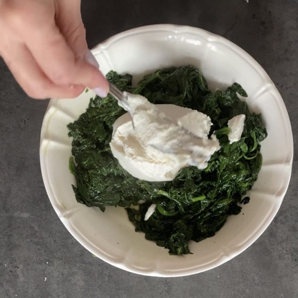 focaccia with ricotta and spinach