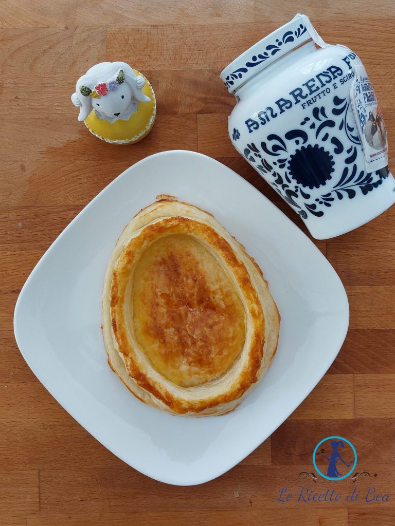 freshly baked puff pastry egg