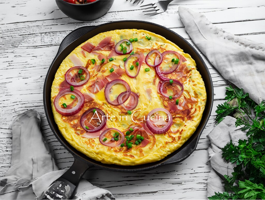 Frittata with Ham and Onions