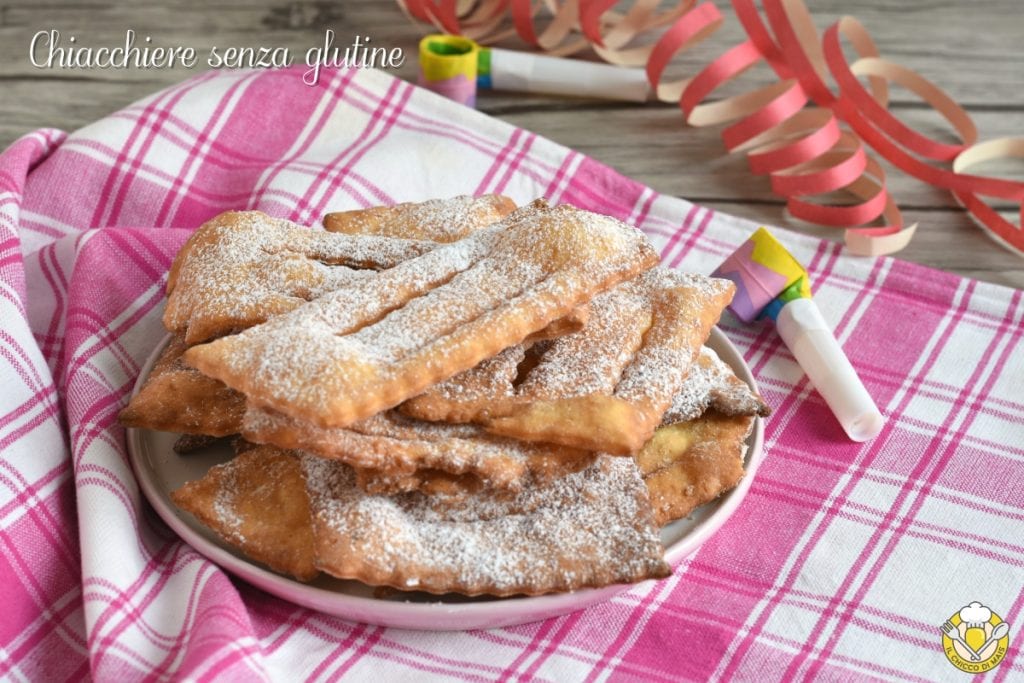 gluten-free chiacchiere fried or baked with nutrifree flour crostoli cenci frappe carnevale glutenfree il chicco di mais