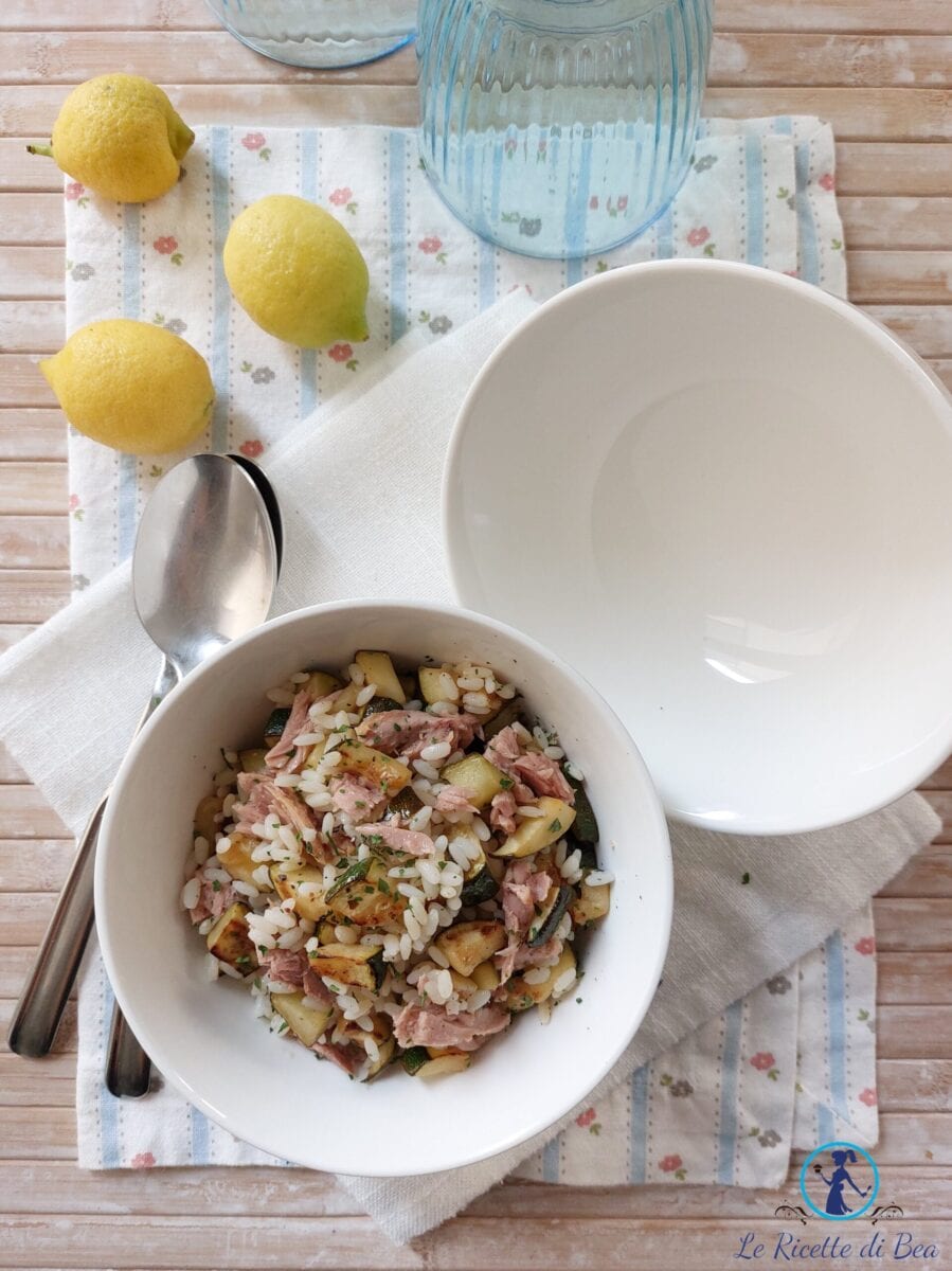 Cold Rice, Tuna, and Zucchini Salad