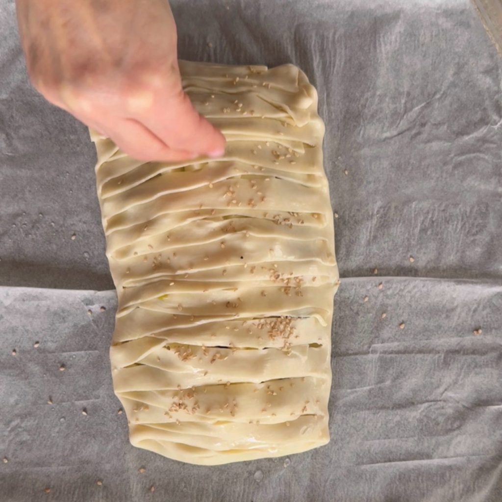 leek and olive savory pie