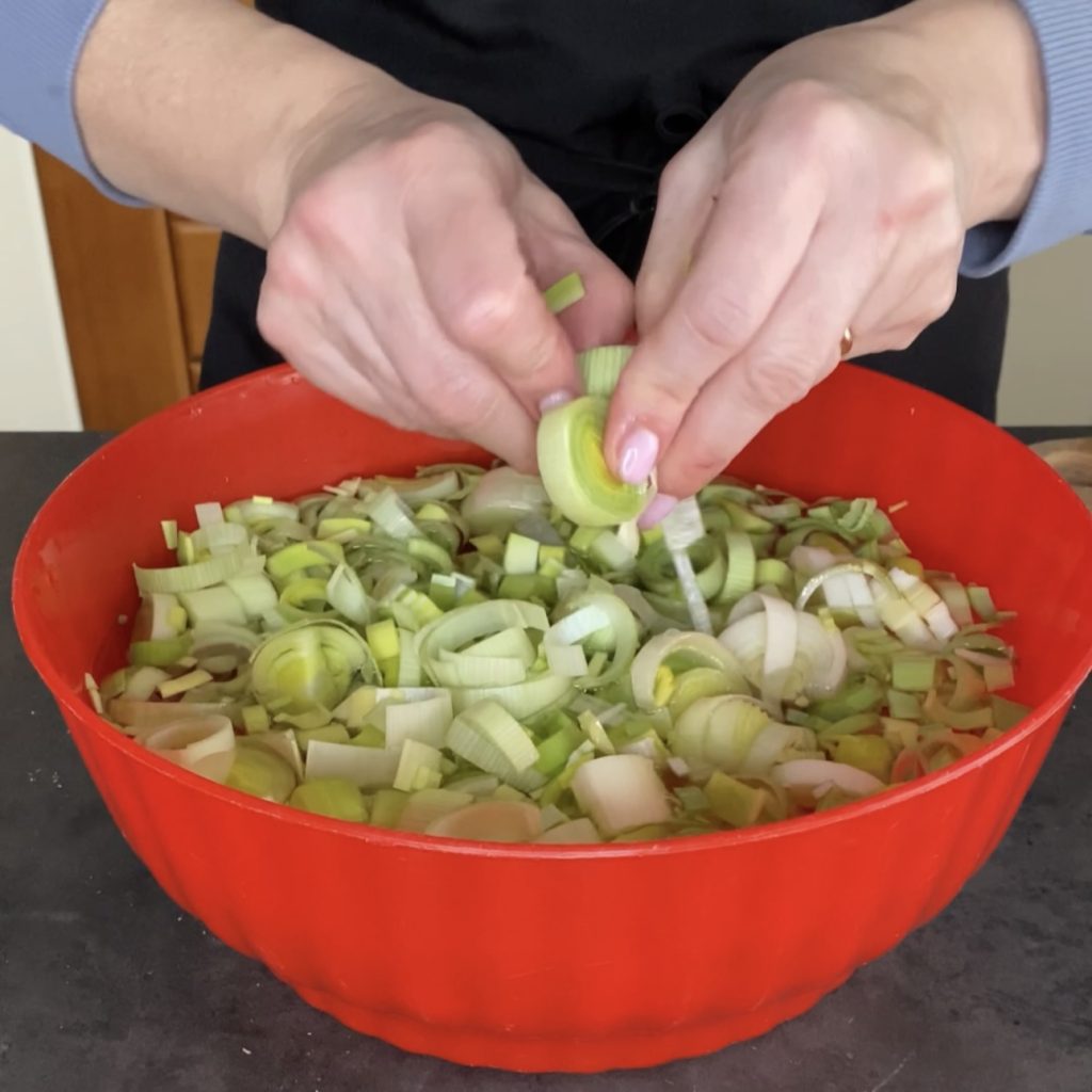 leek and olive savory pie