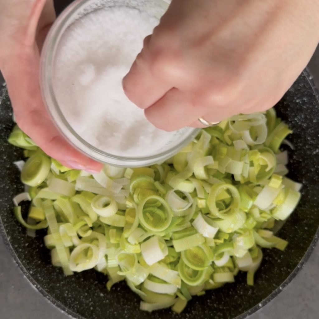 leek and olive savory pie