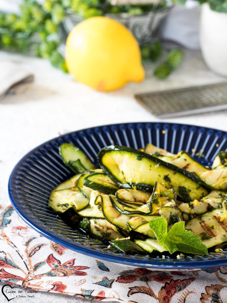 Marinated grilled zucchini