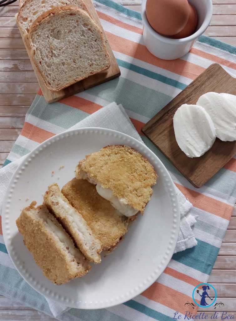 mozzarella in carrozza in the pan
