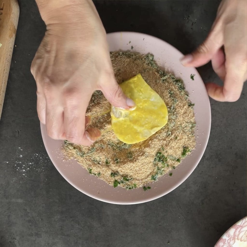 oven-baked breaded fennel