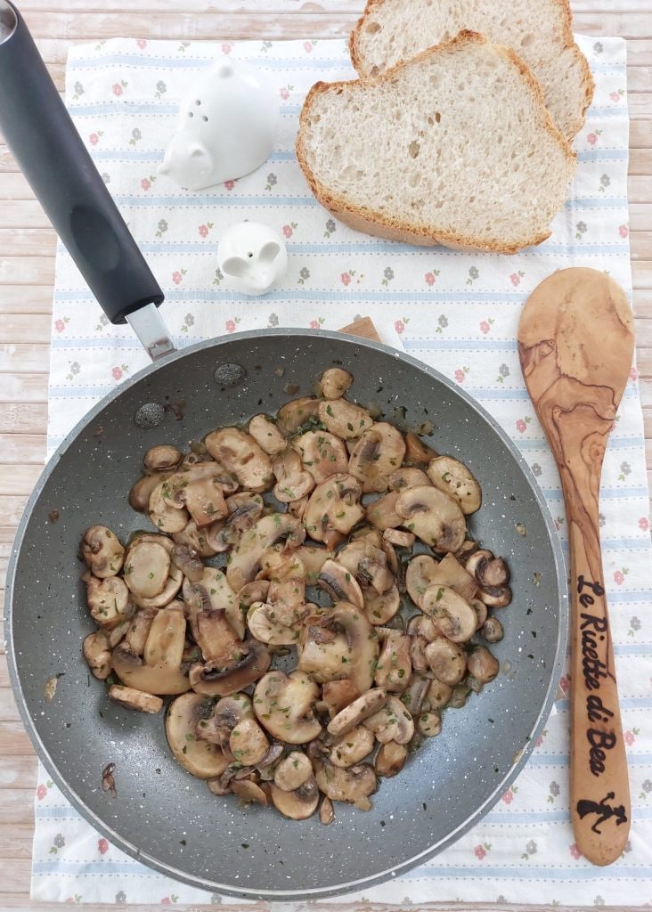 pan-fried sautéed mushrooms