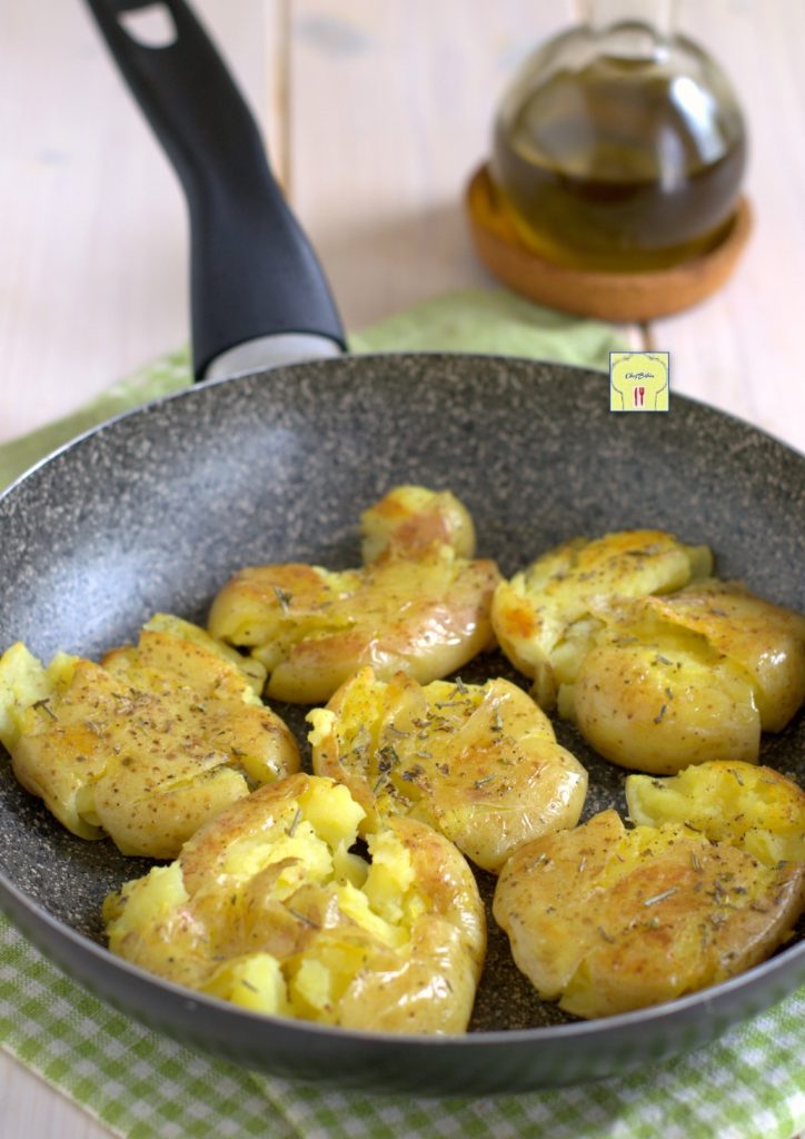 pan-fried smashed potatoes gp