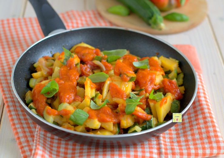 Pan-Seared Vegetables with Bell Pepper Cream