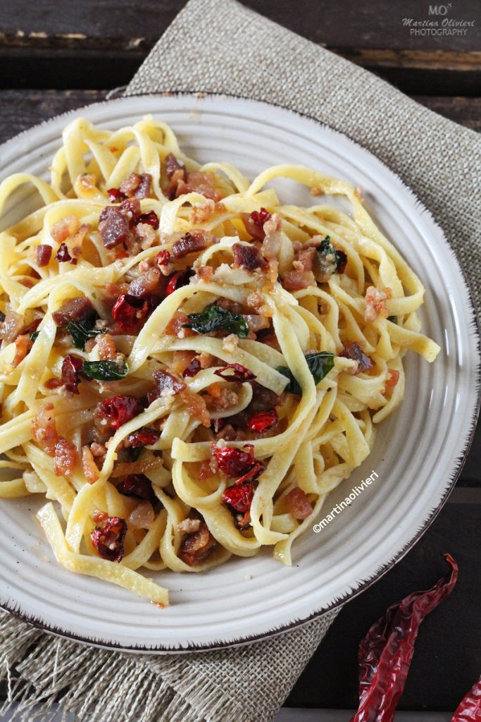 Pasta with Guanciale and Dried Peppers