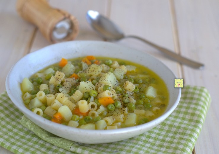 Pasta, Potato and Pea Soup