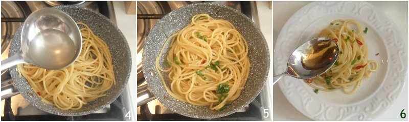 pasta with anchovy sauce from Cetara easy and fast recipe garlic oil parsley chili pepper the chicco di mais 2 finish cooking the pasta
