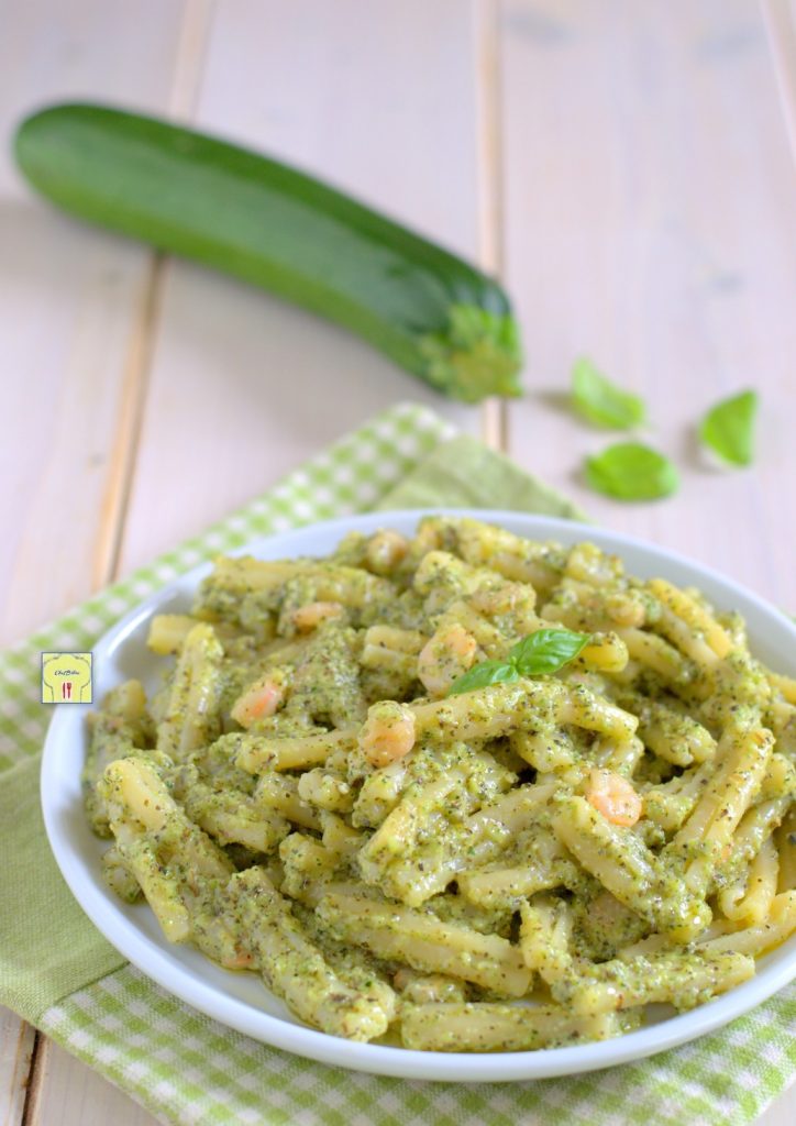 pasta with zucchini cream and shrimp gp