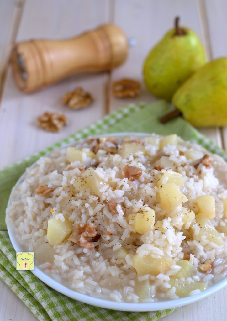 pear and walnut risotto gp