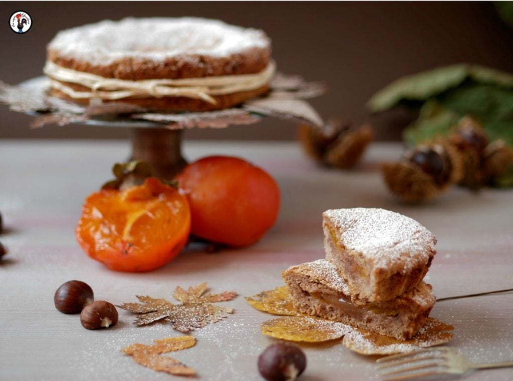 persimmon and marron glacés tart