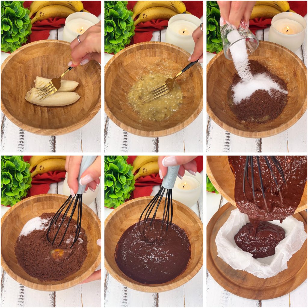 Banana and Cocoa Brownies in Air Fryer