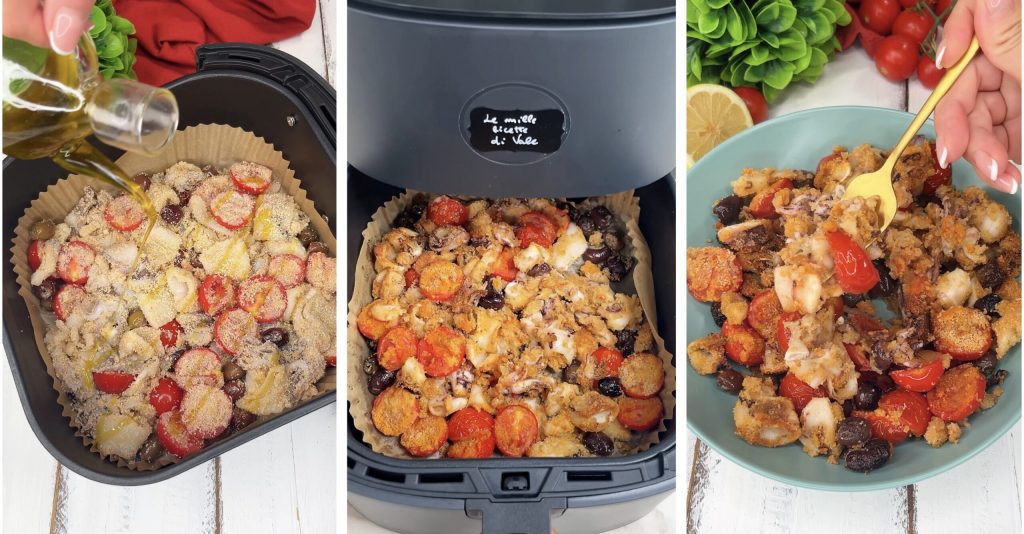 Gratinated Squids in Air Fryer