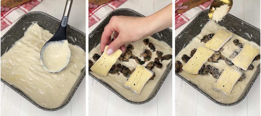 Lasagna with Mushrooms and Brie in Air Fryer