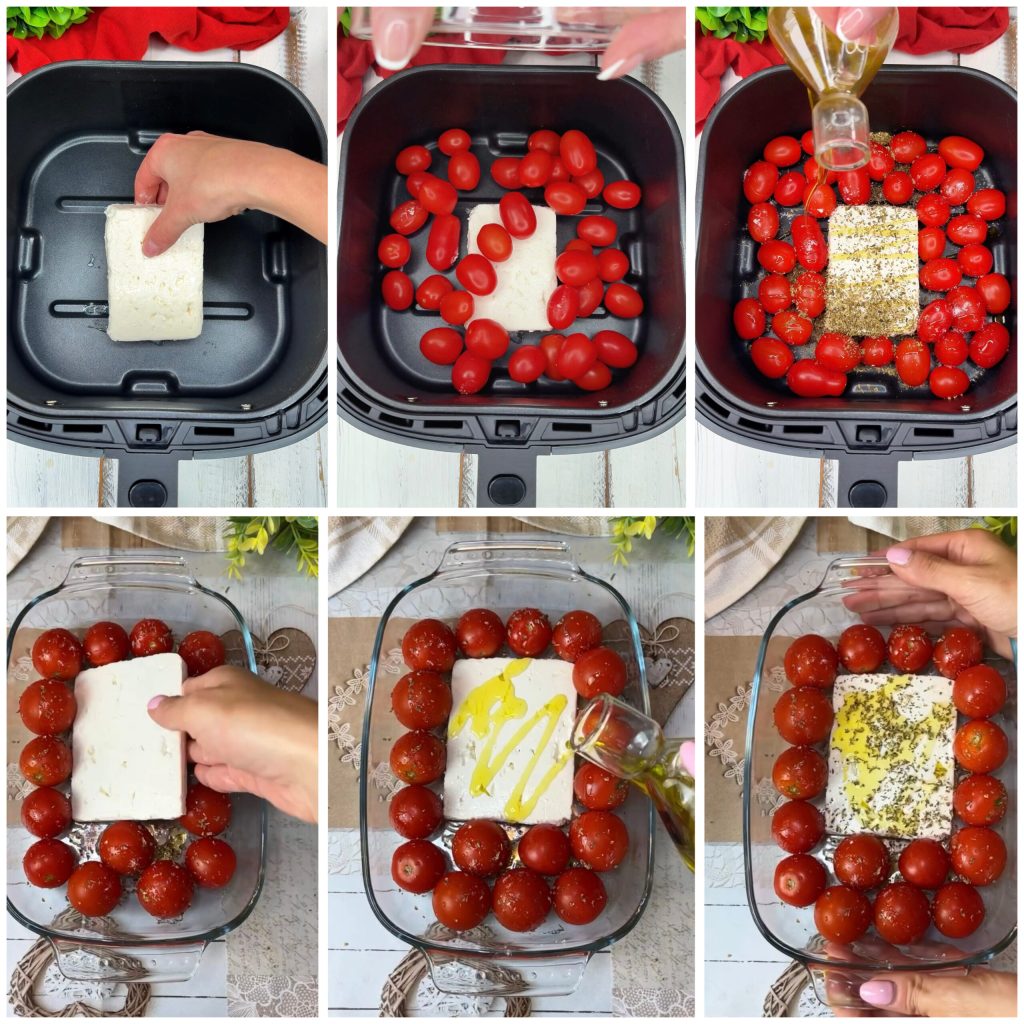 Pasta with Feta and Cherry Tomatoes in an Air Fryer or Oven